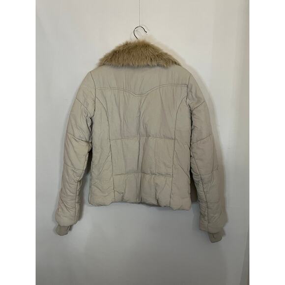 BB Dakota Women's Corduroy Bomber Jacket Style with Faux Fur High Collar Size L - Picture 3 of 13